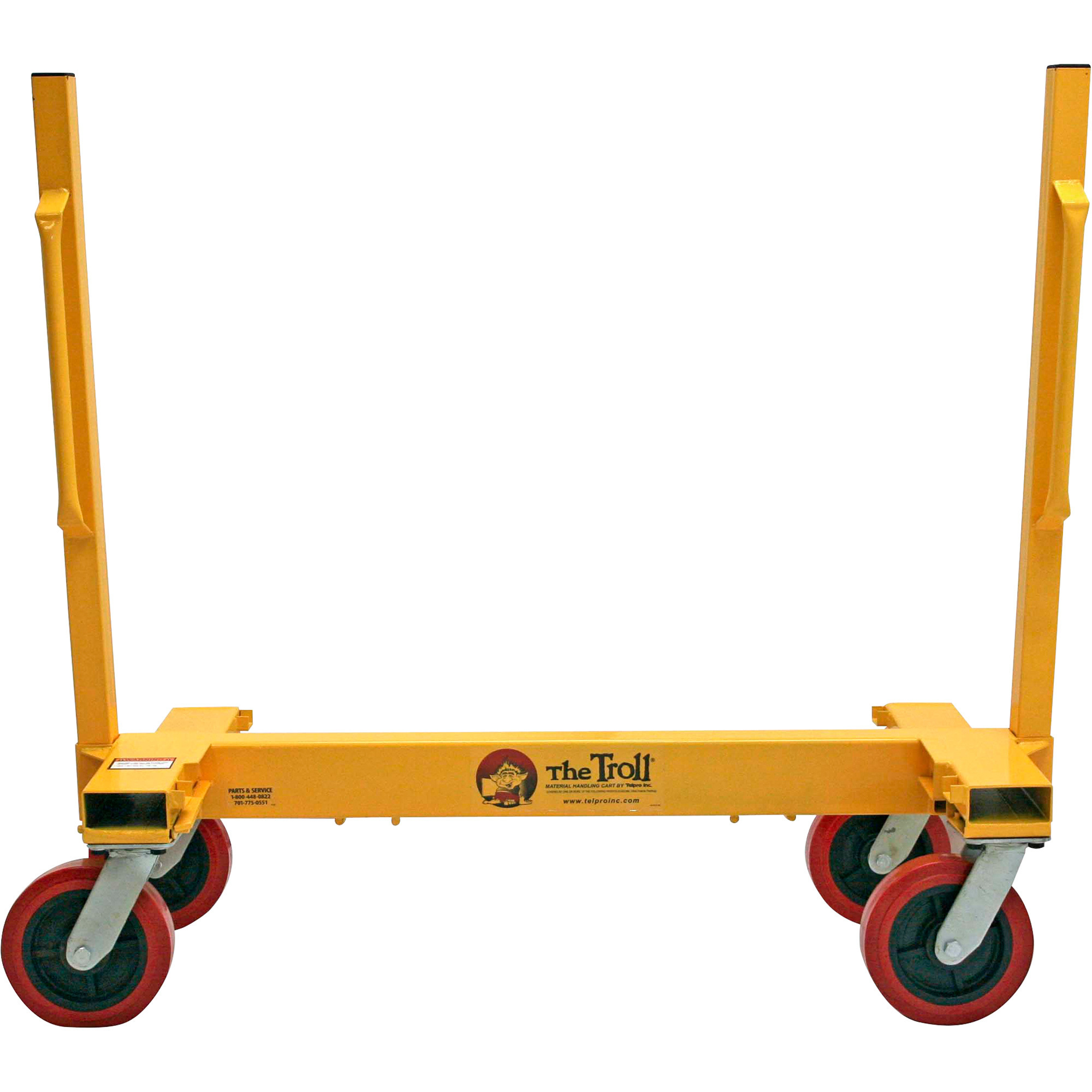 Troll Drywall Cart, 3000-Lb. Capacity, 48in.L x 23in.W x 44in.H, Model# 1270